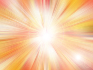 Abstract sunny glowing summer radial yellow orange background. Sunlight glare.