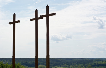 Three crosses