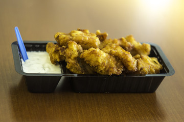 Fried kibbeling traditional dutch fish cod