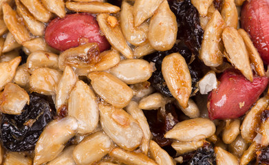 Candied roasted peanuts sunflower seeds.