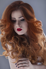 Fototapeta premium Beautiful redhair girl - portrait