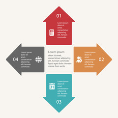 Business infographic template set. Vector illustration for cycle