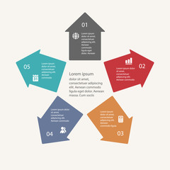 Business infographic template set. Vector illustration for cycle