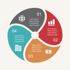 Business infographic template set. Vector illustration for cycle