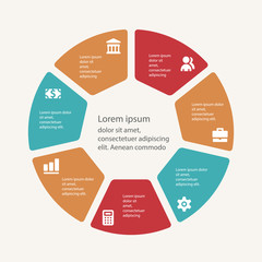 Business infographic template set. Vector illustration for cycle