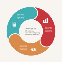 Business infographic template set. Vector illustration for cycle