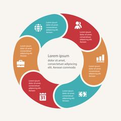 Business infographic template set. Vector illustration for cycle