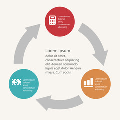 Business infographic template set. Vector illustration for cycle
