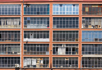 old office building windows