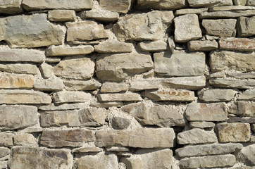 Old stone wall closeup