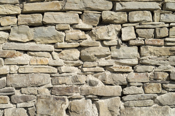 Old stone wall closeup