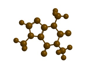Molecular structure of caffeine
