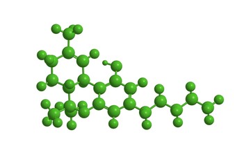 Molecular structure of THC (Tetrahydrocannabinol)
