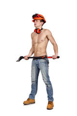 worker man with ax