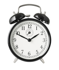 Simple alarm clock isolated object with clipping path included