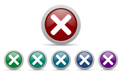 Obraz premium cancel vector icon set