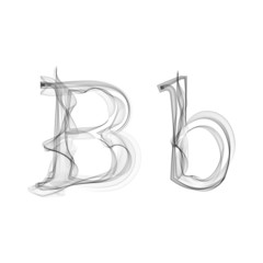 Black Smoke font. Letter B