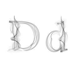 Black Smoke font. Letter D
