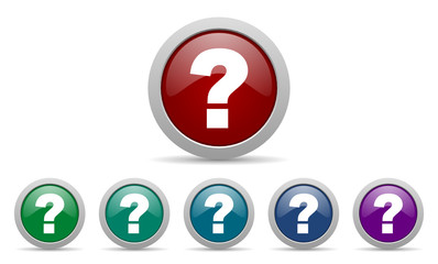 question mark vector icon set