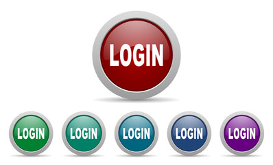 login vector icon set