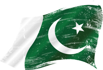 Pakistani grunge flag