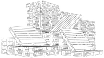 Illustration of pallets
