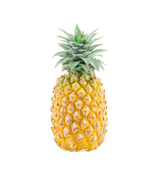 Pineapple isolate on white with clipping path