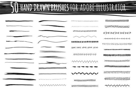 Set of art and pattern brushes