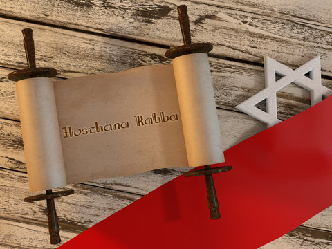 Hoschana Rabba Tora Schriftrolle Judentum jüdisch Feiertage Dav