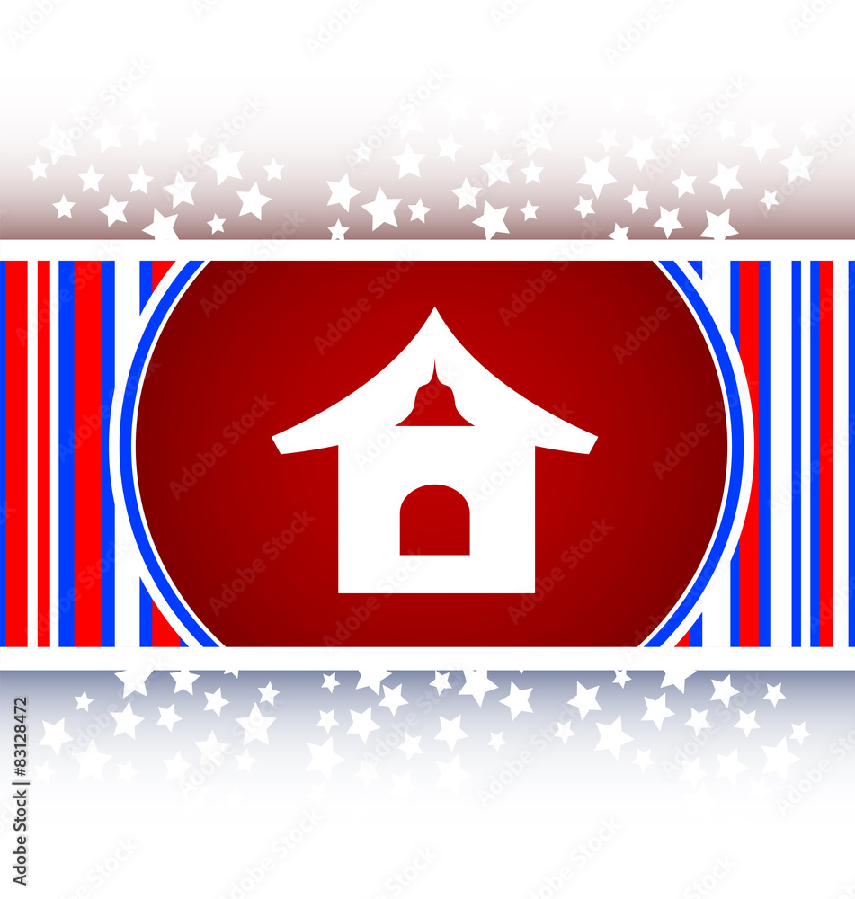 Poster house web icon button vector