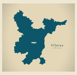 Modern Map - Vilnius LT