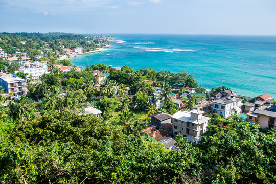 beautiful top view Unawatuna Sri Lanka