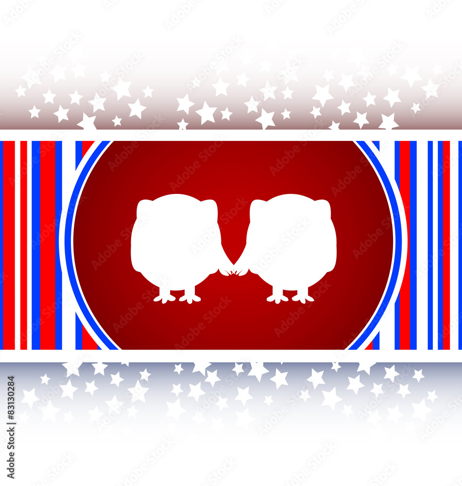 Poster glossy isolated website and internet web icon owl vector
