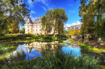 Fototapeta na wymiar The chateau de l'Islette, France. Located in the Loire Valley.