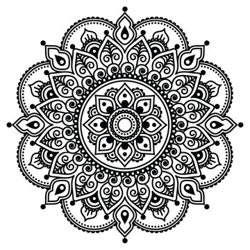 Mehndi, Indian Henna tattoo pattern or background