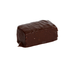 Single pastille covered in chocolate with marmalade 