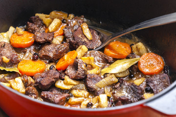 mutton meat with vegetables