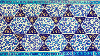 Background in the form of a  tiles with patterns
