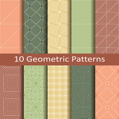 set of ten geometric patterns - 83132299
