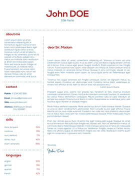 Simple cover letter design for resumes