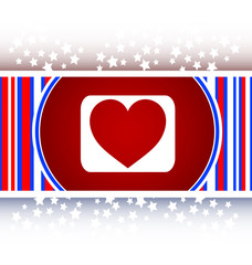 love heart icon button sign vector