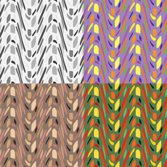 Set of abstract seamless pattern