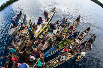 Floating Market in Solomon Islands