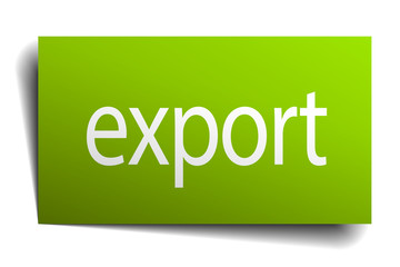 export green paper sign isolated on white