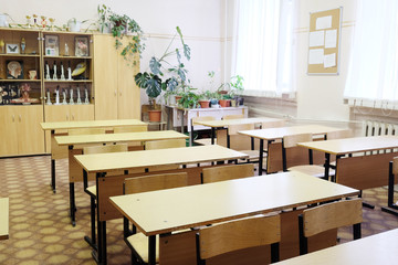 Interior of an empty school class