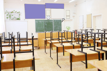 Interior of an empty school class