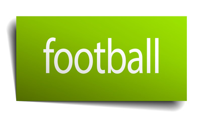 football green paper sign isolated on white