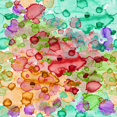 Seamless pattern with watercolor stains to fabric or packaging.