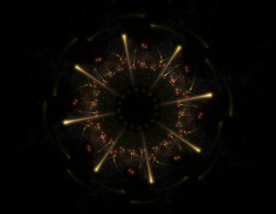 Background consists of fractal color texture