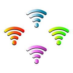 vector wifi wireless hotspot internet signal symbol icon